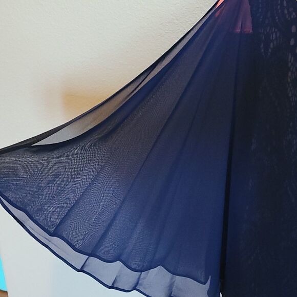 Connected‎ apparel womens navy blue cocktail sleeveless dress size 8p - Picture 5 of 5